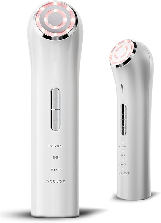 美顔器 RF美顔器 EMS色LED 光エステ 1台多役 イオン美顔器 4種類モード 3段階レベル 多機能美容器 超音波振動 